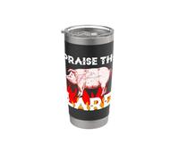Lode al sacro lardo divertente maiale barbecue grigliare amante del maiale Meme Bicchiere termico in acciaio inox doppia parete