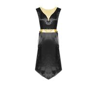 Lode Danza Vestito Donne Vestito Liturgico Lode Lyrical Dance Performance Dancewear Senza Maniche Lace-up Lati Split, Nero a, L