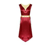 Lode Danza Vestito Donne Vestito Liturgico Lode Lyrical Dance Performance Dancewear Senza Maniche Lace-up Lati Split, Borgogna a, L