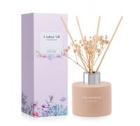 L'odeur Vil - Lino Diffusore Profumatore per Ambienti con 6 Bastoncini di fragranza, 4.06 oz (120ml), essenziale di fragranzaper casa per la Camera da Letto, Ufficio,Bagno decorazione.