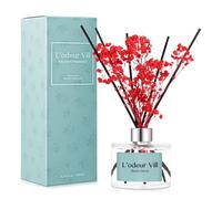 L'odeur Vill Diffusore Profumo Ambiente - 200ml Diffusore profumato di Ciliegia Nera con bastoncini Diffusore di olio essenziale di fragranza per la casa per la decorazione della mensola del bagno.