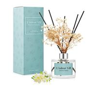 L'odeur Vill Diffusore Profumo Ambiente - 200ml Diffusore profumato di Gelsomino Fresia con bastoncini Diffusore di olio essenziale di fragranza per la casa per la decorazione della mensola del bagno.
