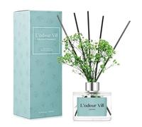 L'odeur Vill Diffusore Profumo Ambiente - 200ml Diffusore profumato di Limone con bastoncini Diffusore di olio essenziale di fragranza per la casa per la decorazione della mensola del bagno.