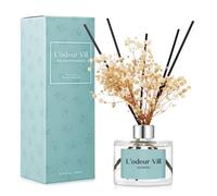 L'odeur Vill -Gardenia Diffusore Diffusore Profumatore per Ambienti con 6 Bastoncini di Fragranza 200ML di Olio Essenziale di Fragranza per la Casa per la Camera da Letto, Ufficio,Bagno.