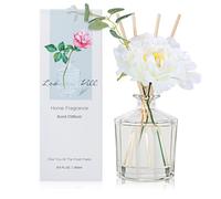 L'odeur Vill Reed Diffusore, 8.5 Oz Diffusore Bagno con 10 Bastoni, Diffusore Profumato Profumo Casa Olio Essenziale Reed Diffusore Set per Casa Grandi Stanze Bagno Mensola Decor (Ambra marocchina)