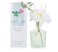 L'odeur Vill Reed Diffusore, 8.5 Oz Diffusore Bagno con 10 Bastoni, Diffusore Profumato Profumo Casa Olio Essenziale Reed Diffusore Set per Casa Grandi Stanze Bagno Mensola Decor (Vaniglia)