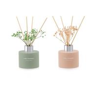 L'odeur Vill - Vaniglia/Lino Diffusore Profumatore per Ambienti con 12 Bastoncini di fragranza, 120ml×2, essenziale di fragranzaper casa per la Camera da Letto, Ufficio,Bagno decorazione.