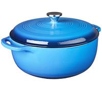 Lodge 7,38 litro / 7,8 Quarto di gallone Britannico Cast Piatto Ferro/Smalto porcellanato Dutch Oven/Casseruola, Blu