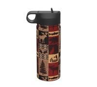 Lodge Bear Deer Fish Printing Travel 18oz Sport Isolato Bollitore Bottiglia di Acqua Bollitore In Acciaio Inox Bollitore Tazza Portatile
