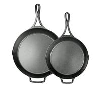 Lodge Blacklock - Set di padelle in ghisa da 26 cm e 30,5 cm, padelle in ghisa pre-stagionate, facile da pulire, design leggero, pentole in ghisa di alta qualità