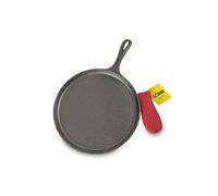 Lodge Griglia in ghisa nera/rossa da 26,7 cm e supporto Hot Grip