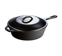 Lodge - Padella Alta per frittura, in ghisa con Rivestimento a Base di Cera, Rotonda, da 2,84 Litri
