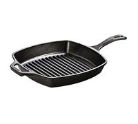 Lodge L8SGP3 - Bistecchiera rettangolare, con manico e manico, 26,5 cm, colore: Nero