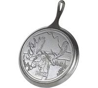 Lodge Wildlife Series-26,7 cm, piastra in ghisa con scena alci, 26,7 cm, nero