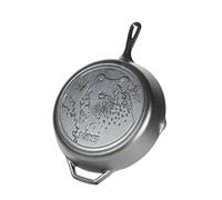 Lodge Wildlife Series - Padella in ghisa con scena di orsetti e manico ausiliario, 30,5 cm, colore: Nero
