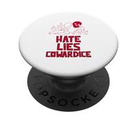 L'odio bugie codardia (Dichiarazione divertente e strana strana) PopSockets PopGrip Adesivo
