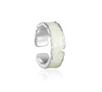 LODMLOER Anelli Che Si Illuminano al Buio Anello Luminoso per Uomini E Donne Anello Aperto Creativo per Coppie Anniversario Fascino Bagliore Gioielli Regalo Che Emette Luce,Bianco,Regolabile