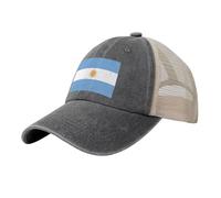LODMLOER Berretto da Baseball con Visiera Unisex Bandiera della Repubblica Argentina Cappelli a Rete Estivo Sostegno Statale Anti-Sole Cappello da Baseball Traspirante Casuali Rapper Cappello Trucker