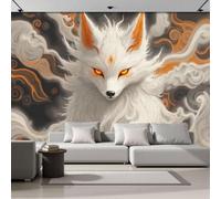 LODMLOER Carta Da Parati 3D Creature Fantastiche Volpe 350x256cm（Larghezza x Altezza） Vortice Astratto Fotomurali Moda Decorazione da Muro XXL Poster Gigante Design Carta per pareti