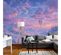 LODMLOER Carta Da Parati 3D Scenario Onirico （Larghezza x Altezza） Mongolfiera Montagne Innevate Fotomurali Moda Decorazione da Muro XXL Poster Gigante Design Carta per pareti