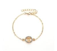 LODMLOER Gemelli Dodici Bracciale con Segno Zodiacale Bracciale con Diamanti - Bracciale Tondo alla Moda, Ariete Toro Gemelli Cancro Leone Segno Zodiacale Gioielli Studente Coppia Regalo, Gemelli