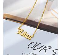 LODMLOER Libra Old English Zodiac Collana per Donna - Oroscopo Nascita Segno Zodiacale Lettera Astrologia Costellazione Collana Regalo di Compleanno,Bilancia,40+5Cm