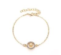 LODMLOER Pesci Dodici Bracciale con Segno Zodiacale Bracciale con Diamanti - Bracciale Tondo alla Moda, Ariete Toro Gemelli Cancro Leone Segno Zodiacale Gioielli Studente Coppia Regalo, Pesci