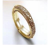 LODMLOER Retro Fashion Astronomy Ball Flip Deformation Ring Dodici Zodiac Symbol Design Ring,Donne/Uomini Oroscopo Astrologia Celeste Set Ladies Fashion Jewelry Regalo di Compleanno,Gold,7