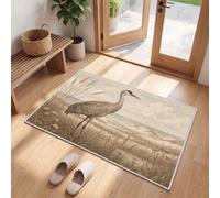 LODMLOER Zerbino con Retrò Costa, tappeto di benvenuto per interni ed esterni, antiscivolo, lavabile, con Gru Dune Di Sabbia, in morbido morbido, per bagno, camera da letto,50 x 80 cm