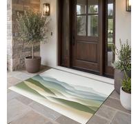 LODMLOER Zerbino per interni e ingresso,40 x 60 cm, lavabile in lavatrice,Minimalista Acquerello, antiscivolo, a pelo basso, tappeto Montagne Campi per corridoio, bagno, camera da letto, lavanderia
