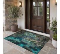 LODMLOER Zerbino per interni e ingresso,50 x 80 cm, lavabile in lavatrice,Grotte Realistiche Grotte, antiscivolo, a pelo basso, tappeto Cascate Laghi per corridoio, bagno, camera da letto, lavanderia