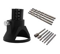 Lodokdre 11 pezzi multiuso kit guida di taglio fusto Hss fresa e 4 punte elicoidali per utensili rotanti
