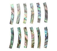 Lodokdre 12Pcs Chitarra Soundhole Rosette Paua Abalone Shell Intarsio Strisce Chitarra Foro Suono Intarsio 4mm Larghezza