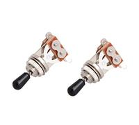 Lodokdre 2 interruttori a levetta per chitarre elettriche, colore nero, a 3