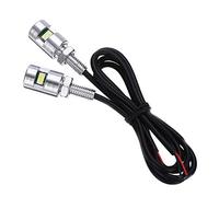 Lodokdre 2X Chrome 5630 Moto Vite Bolt Lampada Auto Universale Targa Luce 12V