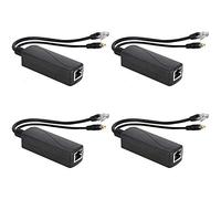 Lodokdre 4 alimentatori 12 V POE splitter adattatore iniettore 10/100 Mbit/S uscita DC 12 V, secondo IEEE 802.3