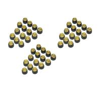 Lodokdre 45 manopole per amplificatore per chitarra, colore nero con tappo in alluminio dorato, adatto per pentole di diametro 6 mm