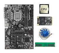 Lodokdre B250B 12 PCIE Mining Scheda madre con CPU casuale ++ 120G MSATA SSD+DDR4 8G RAM LGA1151 DDR4 SATA3.0 USB 3.0 VGA per BTC