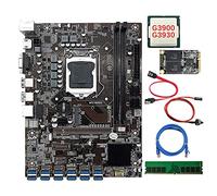 Lodokdre B250C 12 Scheda BTC Mining Scheda Madre+CPU+4G DDR4 RAM+128G SSD+RJ45 di Rete+SAT Interruttore 12USB3.0 LGA1151 MSATA