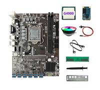 Lodokdre B250C ETH Minatore Scheda Madre 12USB+G4900 CPU+DDR4 4 GB RAM+64G SSD+Ventilatore RGB+ SATA+ Interruttore+Grasso Termico+Baffle