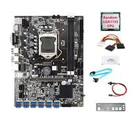 Lodokdre B75 12USB ETH Mining Scheda madre + CPU + cavo 4PIN a SATA + cavo SATA + cavo switch + deflettore + per BTC