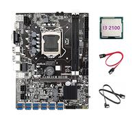 Lodokdre B75 BTC Mining Scheda Madre+i3 2100 CPU+2xSATA 12 PCIE a USB3.0 Adattatore LGA1155 DDR3 B75 USB ETH Miner Scheda Madre