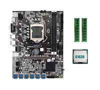 Lodokdre B75 ETH Mining Scheda Madre 12XPCIE a USB con G1630 CPU+2XDDR3 4 GB 1600 Mhz Memoria RAM B75 USB BTC Miner Scheda Madre
