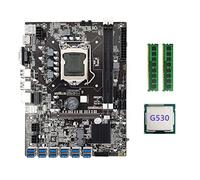 Lodokdre B75 ETH Mining Scheda Madre 12XPCIE a USB con G530 CPU+2XDDR3 4 GB 1600 Mhz Memoria RAM B75 USB BTC Miner Scheda Madre