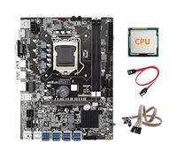 Lodokdre B75 ETH Mining Scheda Madre 8XPCIE a USB+Random CPU+ Interruttore con Luce+SATA LGA1155 Minatore Scheda Madre