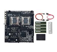 Lodokdre X99 Dual-Socket E-ATX Scheda Madre+4G DDR4 ECC RAM+120G SSD+Switch Line+ Line+Lunetta LGA2011-3 Dual CPU Slot 8XSATA2.0