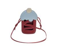 Lodoot Borsa a tracolla piccola in pelle da donna, alla moda, per telefoni cellulari, portafoglio, con tracolla regolabile, mini borsa a tracolla per telefono, Rosso, One Size