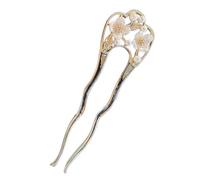 Lodoot Elegante forcina per capelli con perle artificiali a forma di U, accessorio per lo styling per feste di nozze uso quotidiano