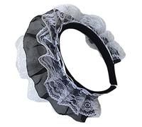 Lodoot Fasce in pizzo per le donne multistrato fascia in pizzo novità copricapo da donna copricapo da donna cameriera cosplay accessori per feste a tre strati pizzo Lolita fascia