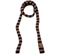 Lodoot Sciarpa a maglia per le donne Cintura lunga skinny cravatta sciarpa al collo Ragazze Puntelli Foto Fazzoletto lungo Sciarpa Skinny Cravatta Sciarpa lunga a righe in pelle con etichetta lavorata